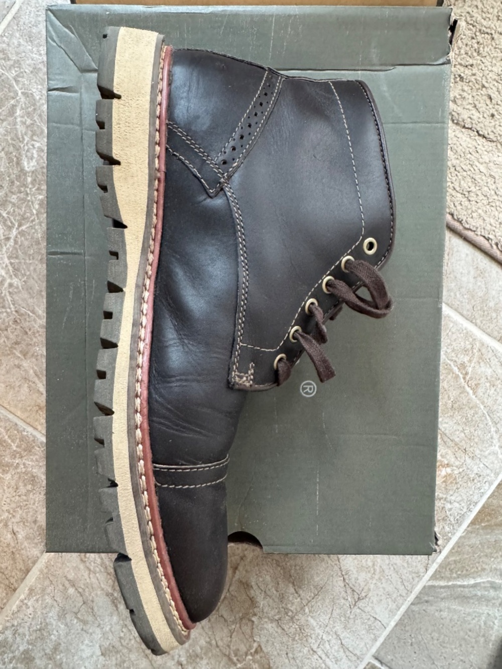TIMBERLAND Mens 10M Dark brown Leather Britton Hill Chukka